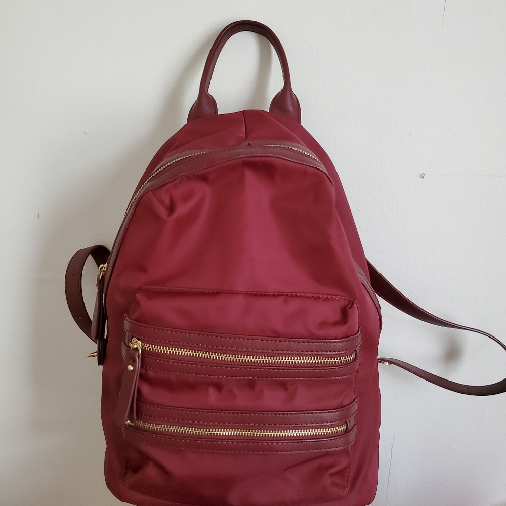 Burgundy backpack